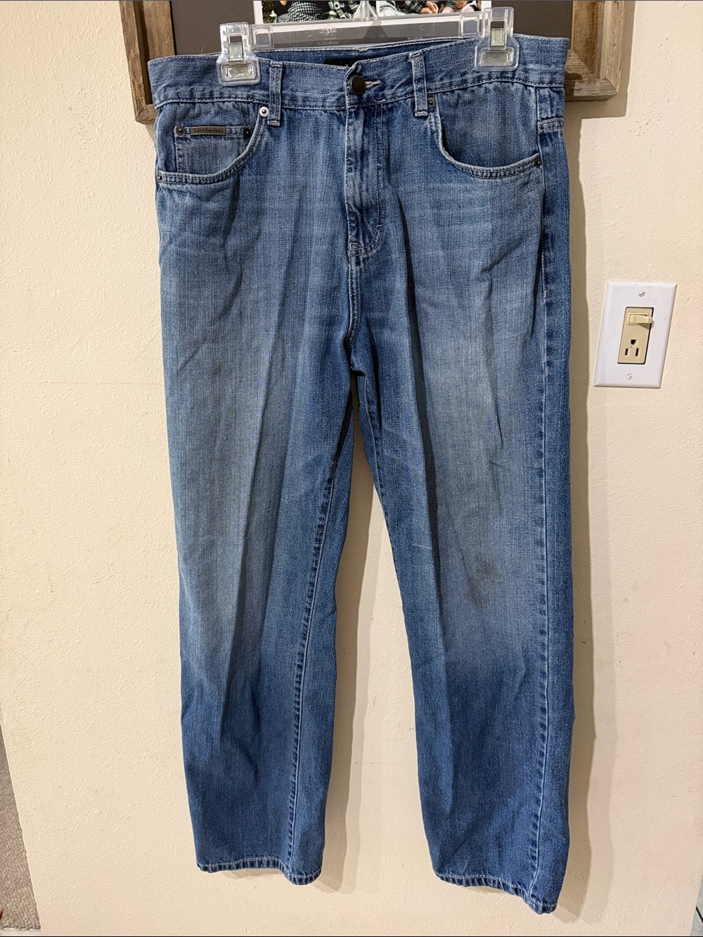 Calvin Klein Jeans Men's Relaxed Fit Medium Blue Denim
